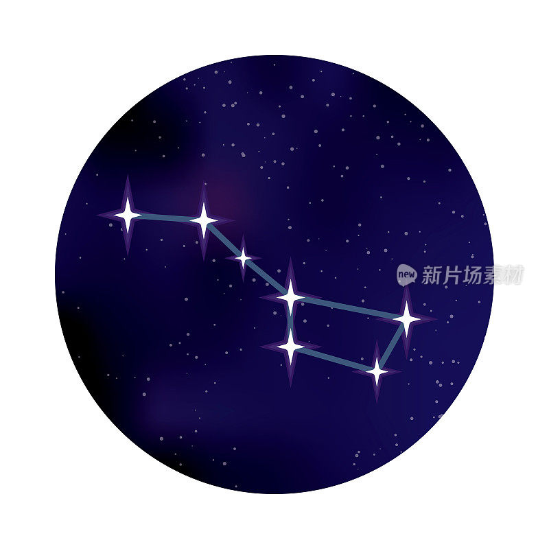 Big Dipper Constellation Space Icon